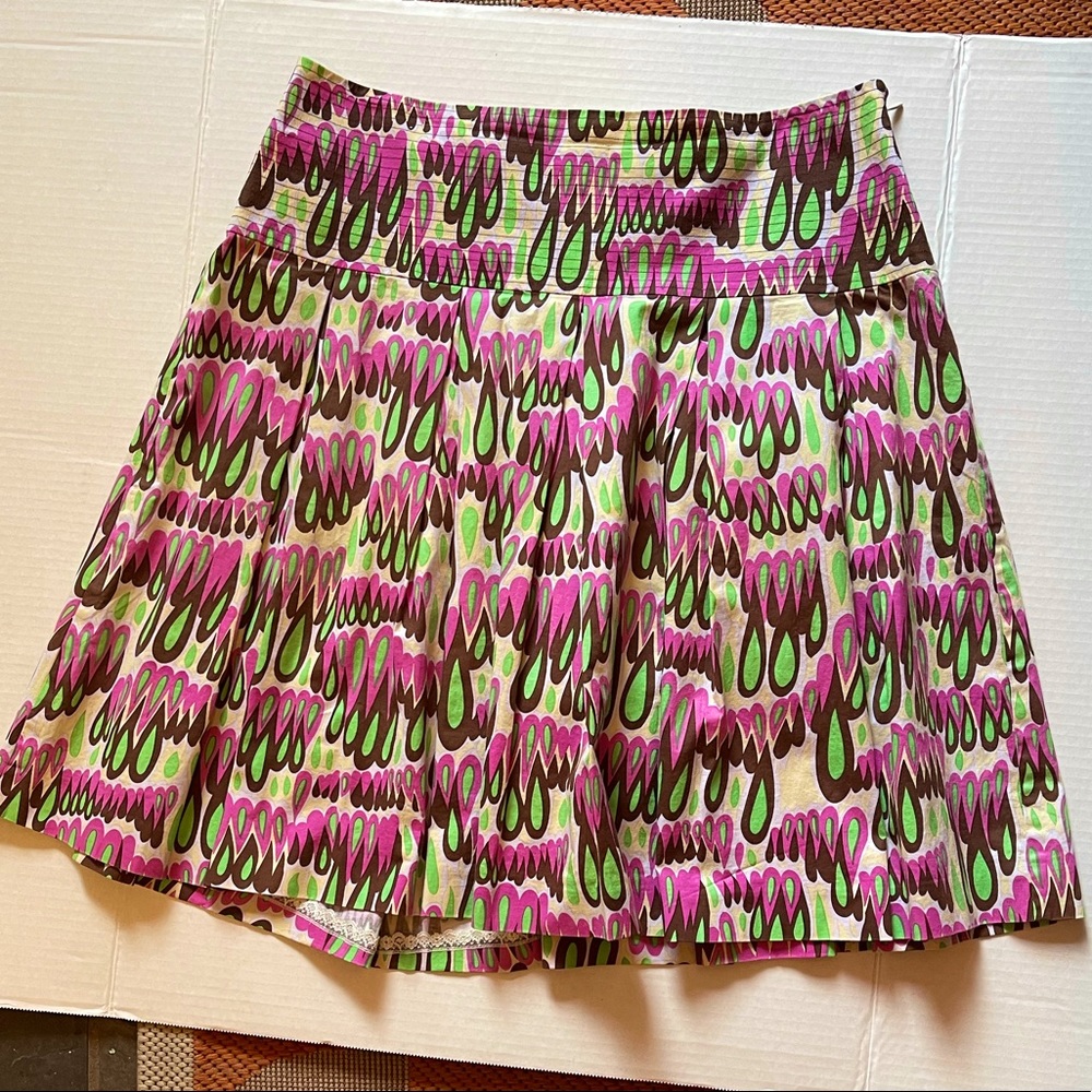 TIBI skirt size 8 gorgeous colors/pattern skirt